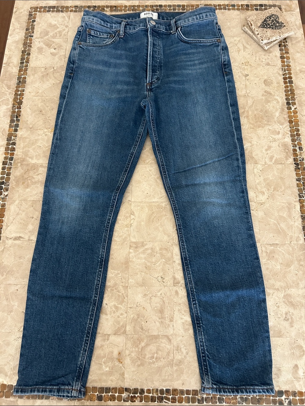 AGOLDE Nico High Rise‎ Slim Fit Jeans in Fixation Wash Size 29